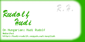 rudolf hudi business card